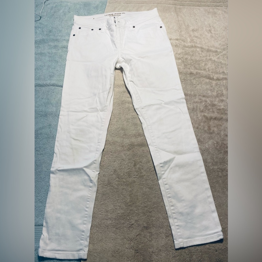 LRL Ralph Lauren Premium Whte Jeans Modern Skinny Denim Size 6 NWOT